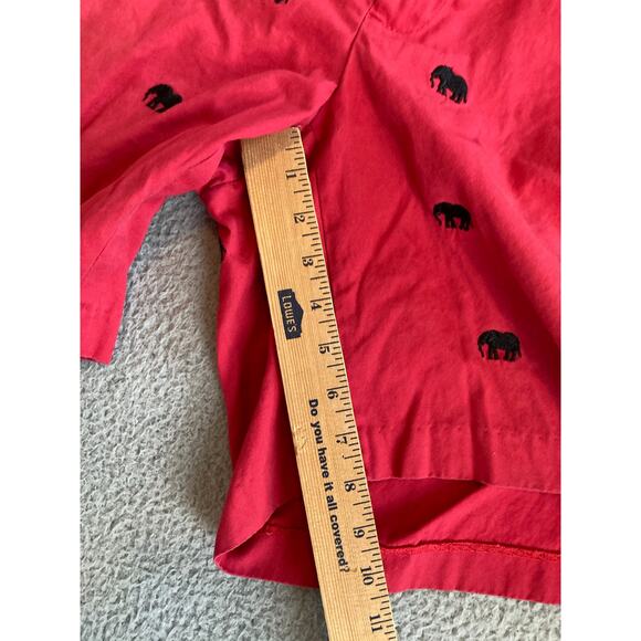 Orvis Shorts 44 Elephant Embroidery Novelty Chino High Rise Pink Preppy (39 x 8) - Picture 9 of 13